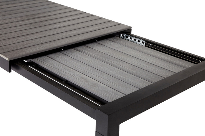 Havebord 205/275 x 100 cm alu/nonwood - Outfit